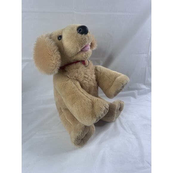 Yellow Lab Puppy Dog Plush Red Collar Large Retriever Stuffed Build A Bear Tan - Picture 2 of 6